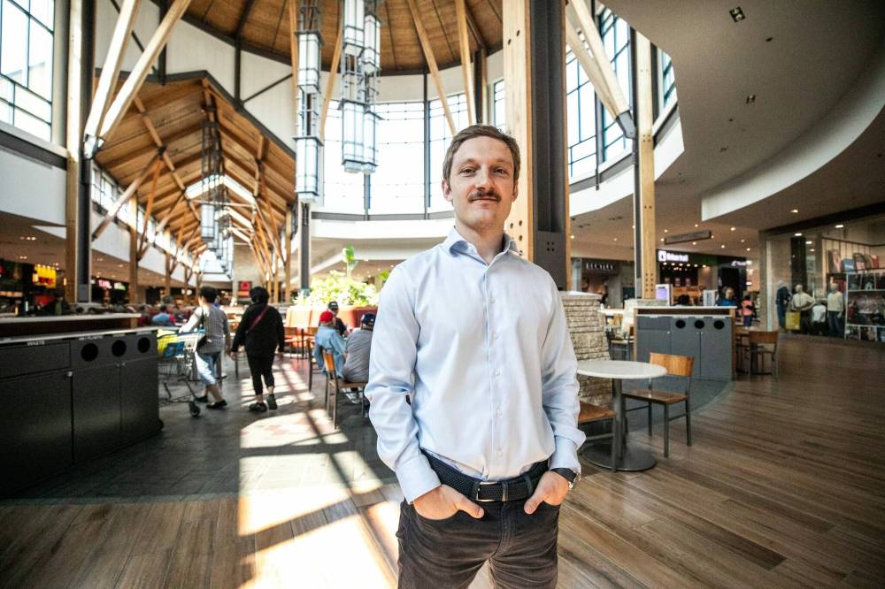 MIKAELA MACKENZIE / FREE PRESS
Henry Zavriyev, president and CEO of Leyad, at St. Vital Centre (one of their recent property acquisitions) on Thursday.