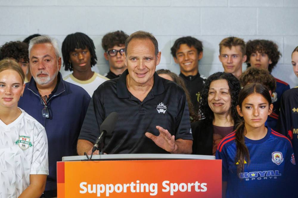 MIKE DEAL / FREE PRESS
Héctor Vergara, Manitoba Soccer Association executive director, said the funding represents an investment in healthy communities.