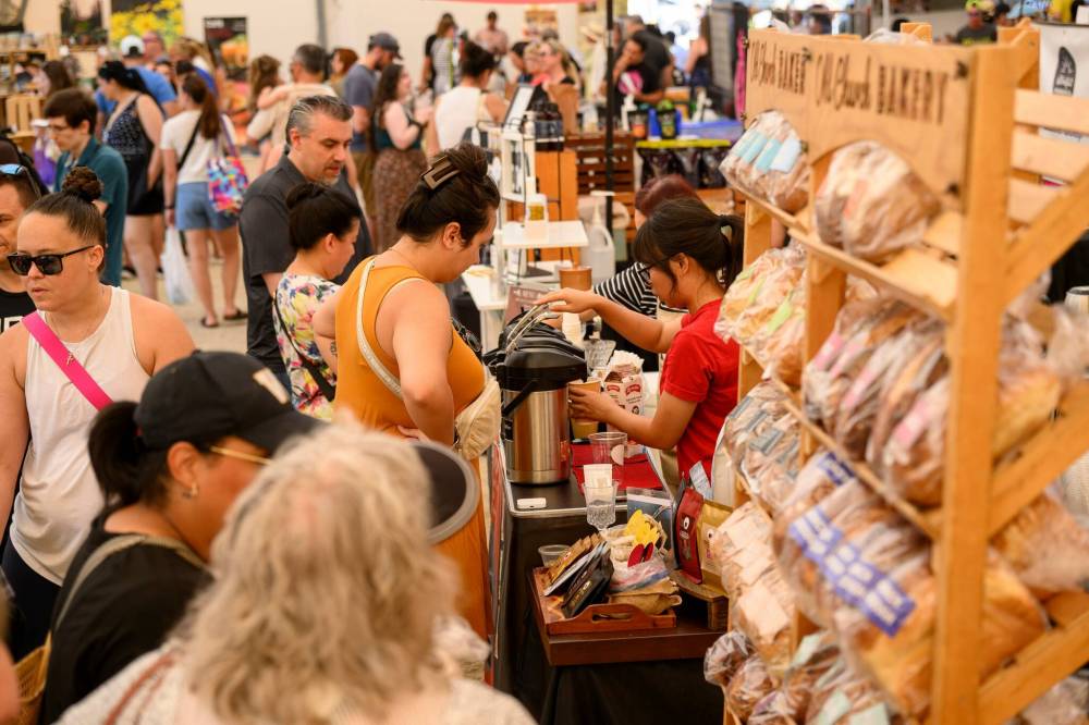 Mike Sudoma / Free Press
By 11 a.m. St. Norbert Farmers’ Market is bustling.