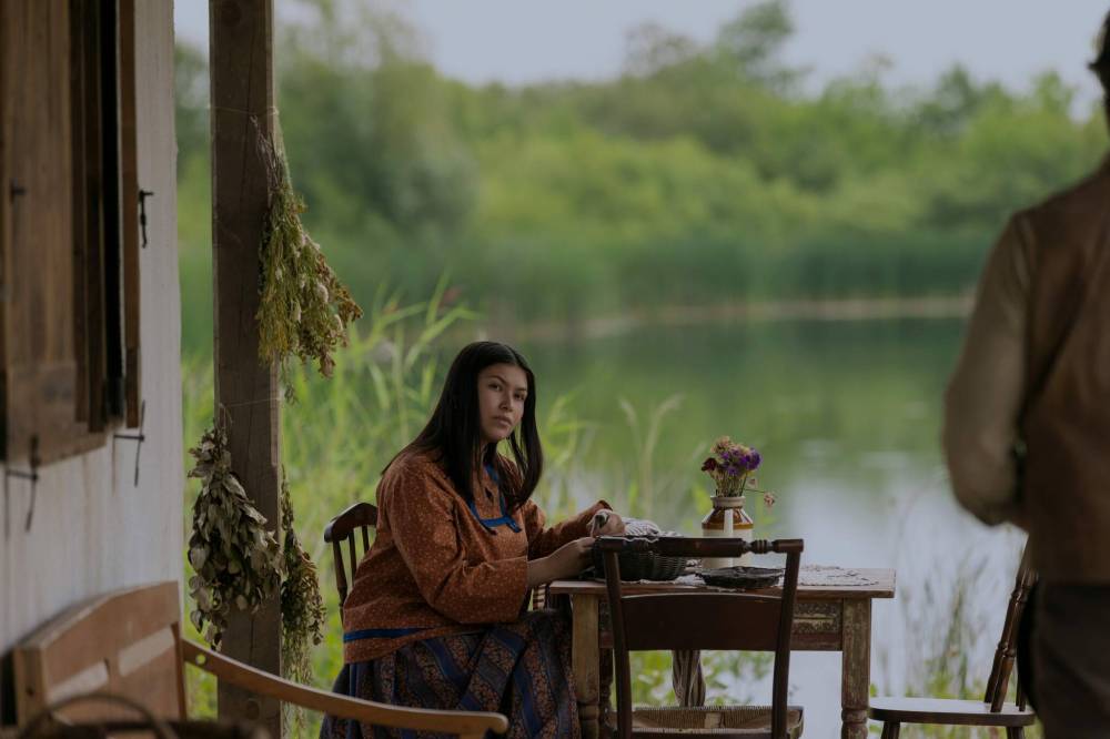 Eric Zachanowich/Netflix
Alyssa Wapanatâhk plays White Sun Mitchell in Little House on the Prairie.