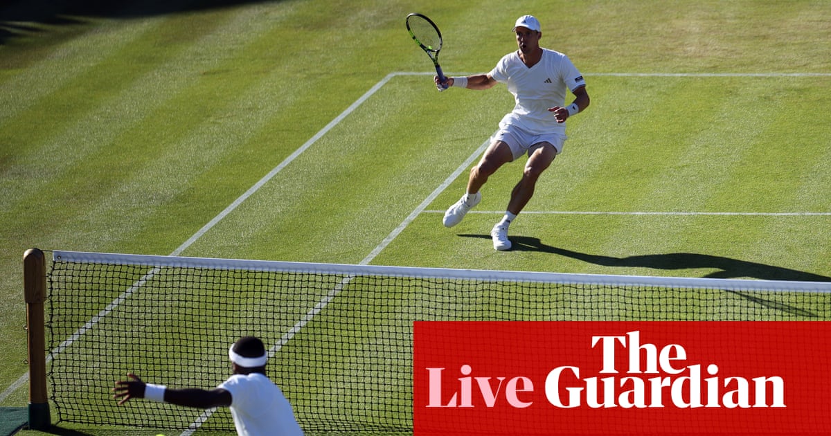 Wimbledon 2026: Britain’s Choinski v Tiafoe; Mensik v Dimitrov; Rybakina through – live | Wimbledon 2026