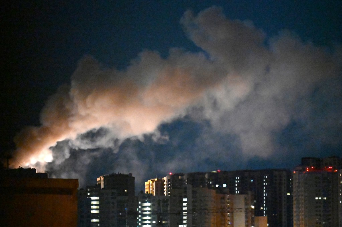 Russian Missile and Drone Barrage Kills 13 in Kyiv, Rescuers Hunt for Survivors