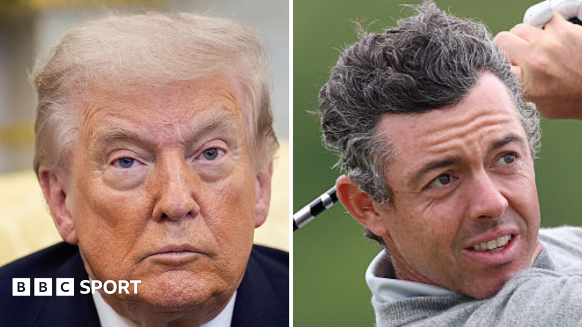 US President Donald Trump and six-time major winner Rory McIlroy