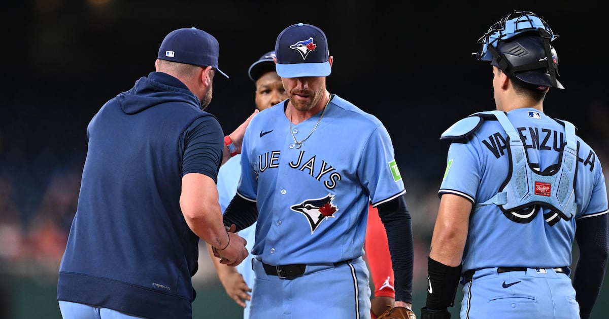 Toronto Jays’ Shane Bieber pulled in first inning vs. Washington Nationals after issuing six walks