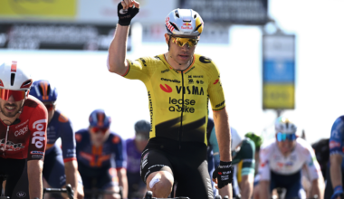 Tour of Denmark: Wout van Aert wins comeback race on stage 1 with powerful sprint from small group