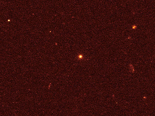 A Hubble Space Telescope optical image of the TDE Swift J1644+57. It sported a relativistic jet that flowed away from the TDE for about a year and a half. Courtesy NASA/ESA/STScI