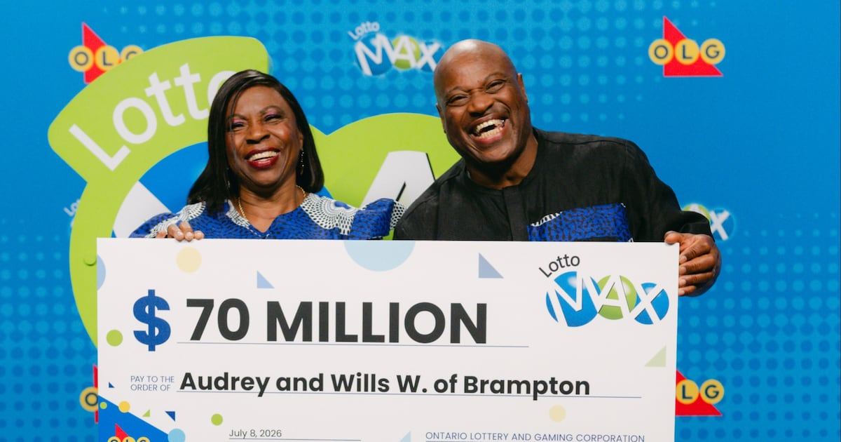 Lotto Max jackpot: Brampton couple wins $70M