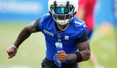 Still no target for a return, Malik Nabers on the field at New York Giants training camp sparks optimism