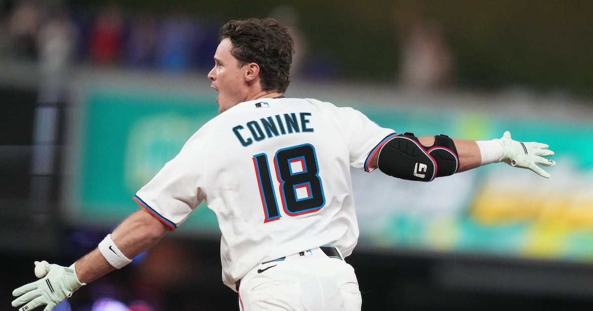Griffin Conine’s walk-off RBI single snaps Miami Marlins’ 12-game skid with win over Philadelphia Phillies