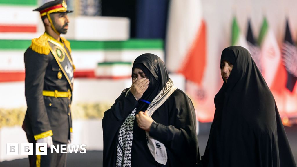 Large crowds gather in Tehran for Ayatollah Khamenei's funeral - BBC