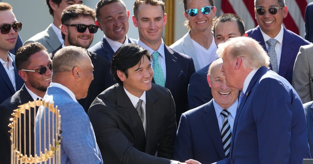 Trump fetes Dodgers at the White House again, saying the team is 'one of the great brands'