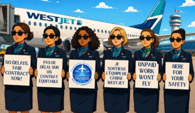 WestJet cabin crew plan informational pickets in Toronto & Calgary