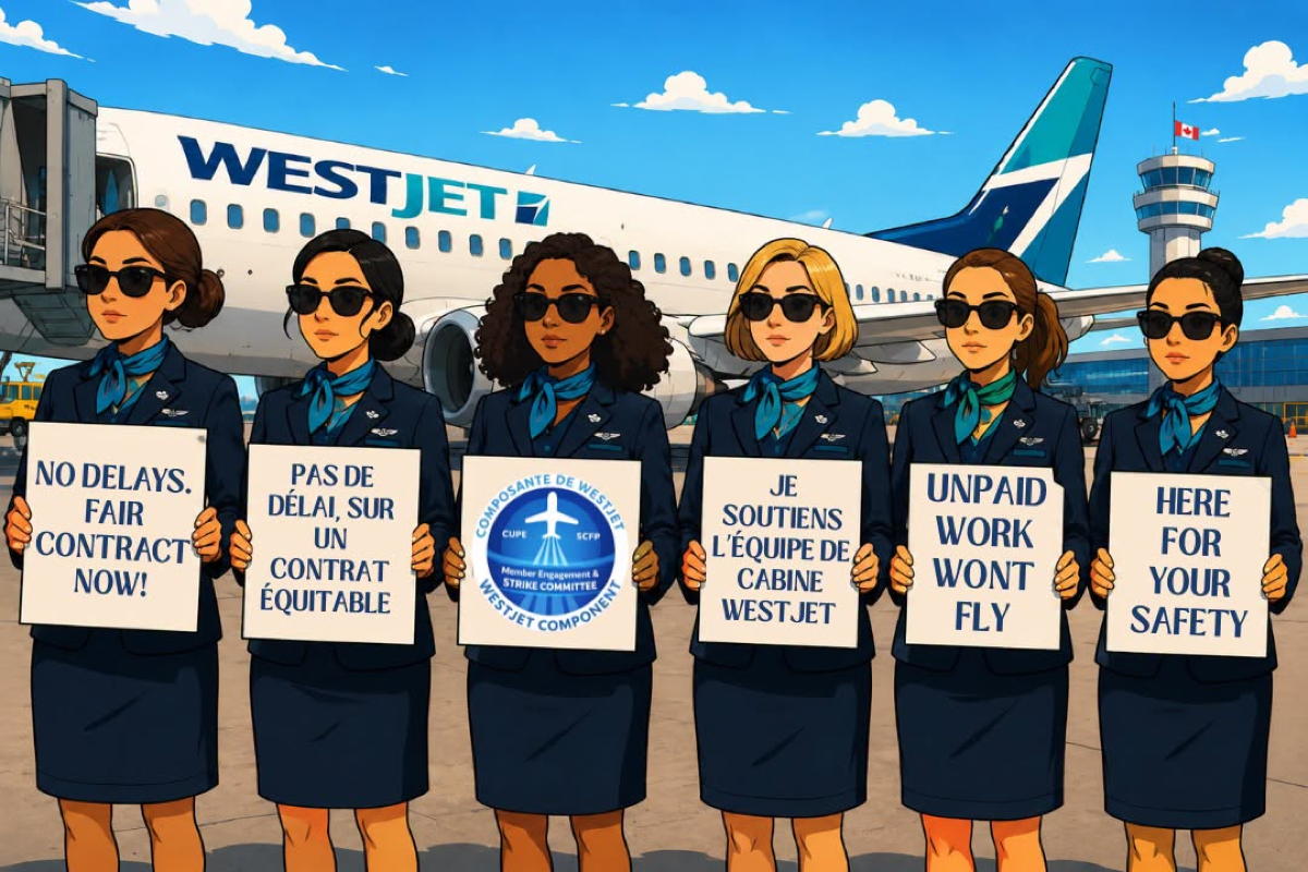 WestJet cabin crew plan informational pickets in Toronto & Calgary