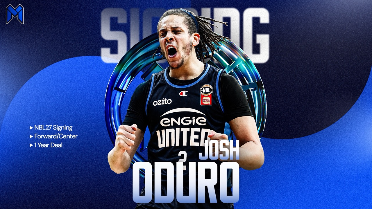 Former NBA big-man Josh Oduro stands United for NBL27