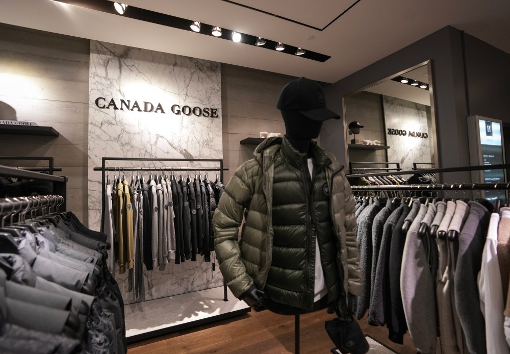 Canada Goose jackets and clothing is on display at the Harry Rosen store in Toronto, Tuesday, Sept. 17, 2024. THE CANADIAN PRESS/Nathan Denette