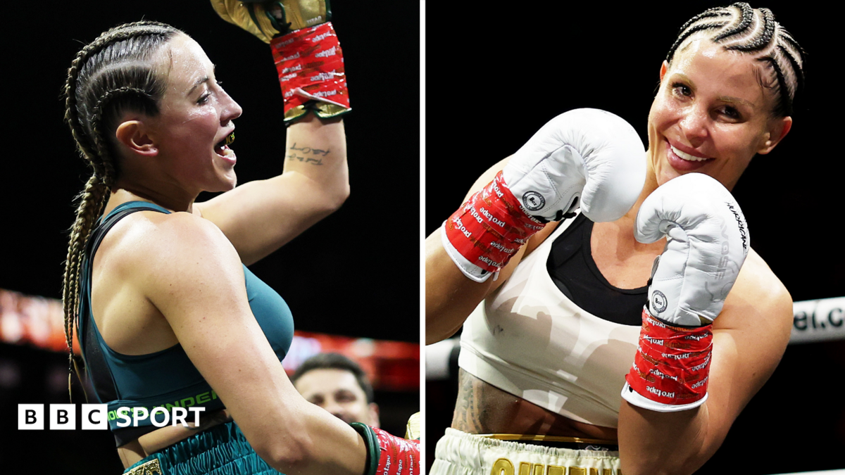 Jae Jones and Sheena Bathory celebrating wins in the ring