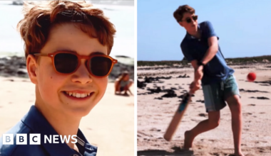 Prince George enjoys coastal fun in new video as he becomes a teenager - BBC