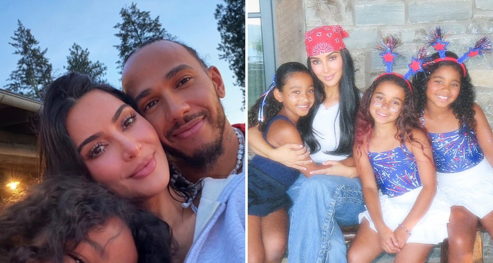 Kim Kardashian Shares Photos of Lewis Hamilton Hanging Out With Her Kids