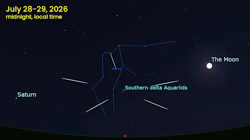 Southern delta Aquariids meteor shower - July 2026