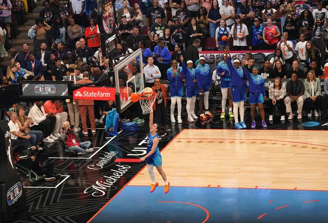 CHICAGO, ILLINOIS - JULY 25: Caitlin Clark #22 of Team Spoon shoots the ball against Team Coop during the first quarter in the 2026 AT & T WNBA All-Star Game at the United Center on July 25, 2026, in Chicago, Illinois. NOTE TO USER: User expressly acknowledges and agrees that, by downloading and/or using this photograph, User is consenting to the terms and conditions of the Getty Images License Agreement. (Photo by Sage Zipeto/Getty Images)