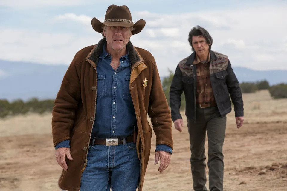 Robert Taylor and Lou Diamond Phillips in Longmire.Credit: Ursula Coyote/Netflix