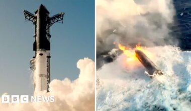 Watch: SpaceX's successful test flight and splashdown for Starship - BBC
