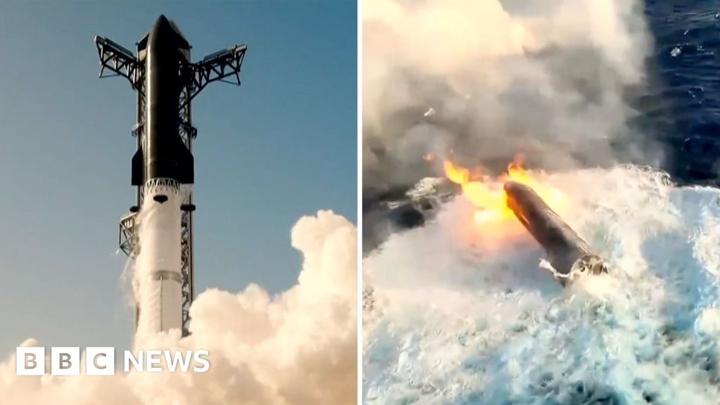 Watch: SpaceX's successful test flight and splashdown for Starship - BBC
