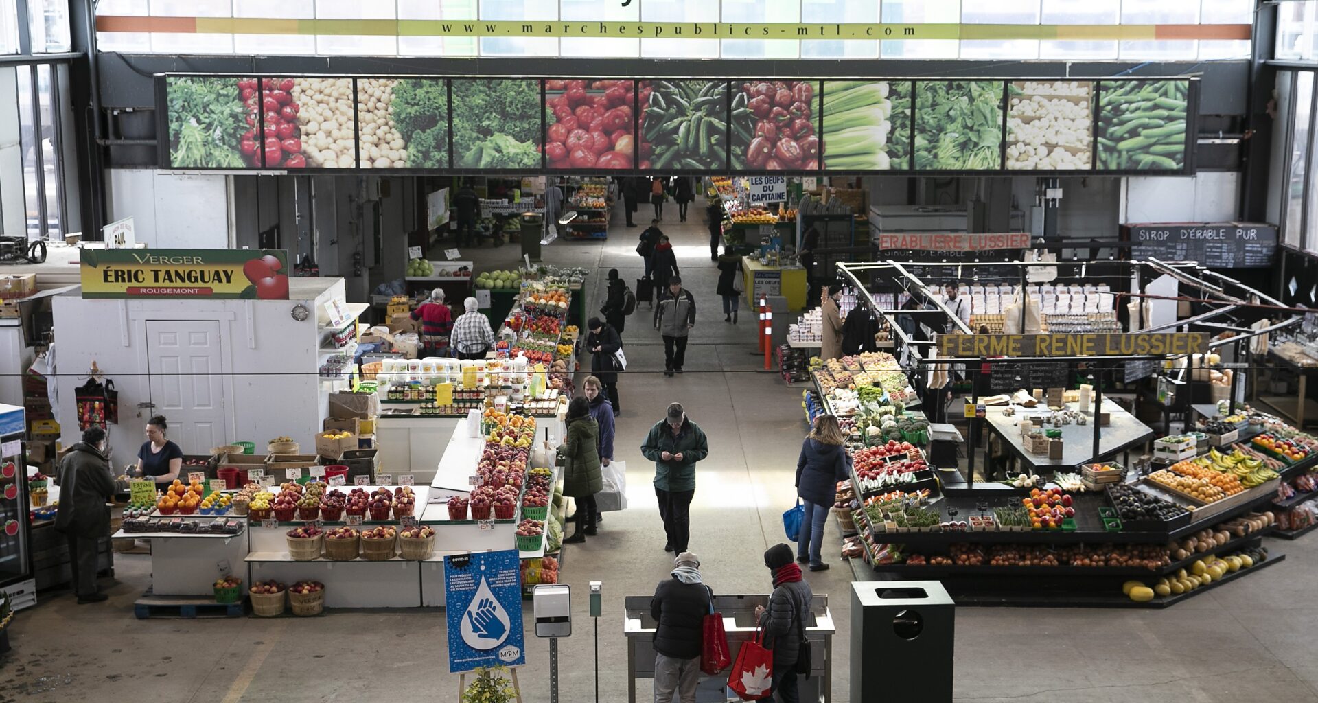 A food market.