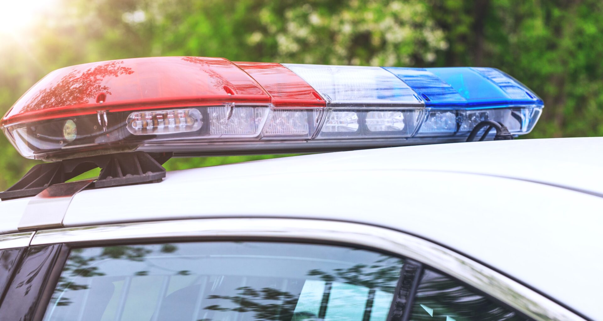 The top of a police car