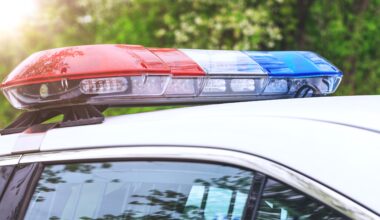 The top of a police car