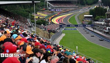 Fans watch on during the 2025 Belgian Grand Prix