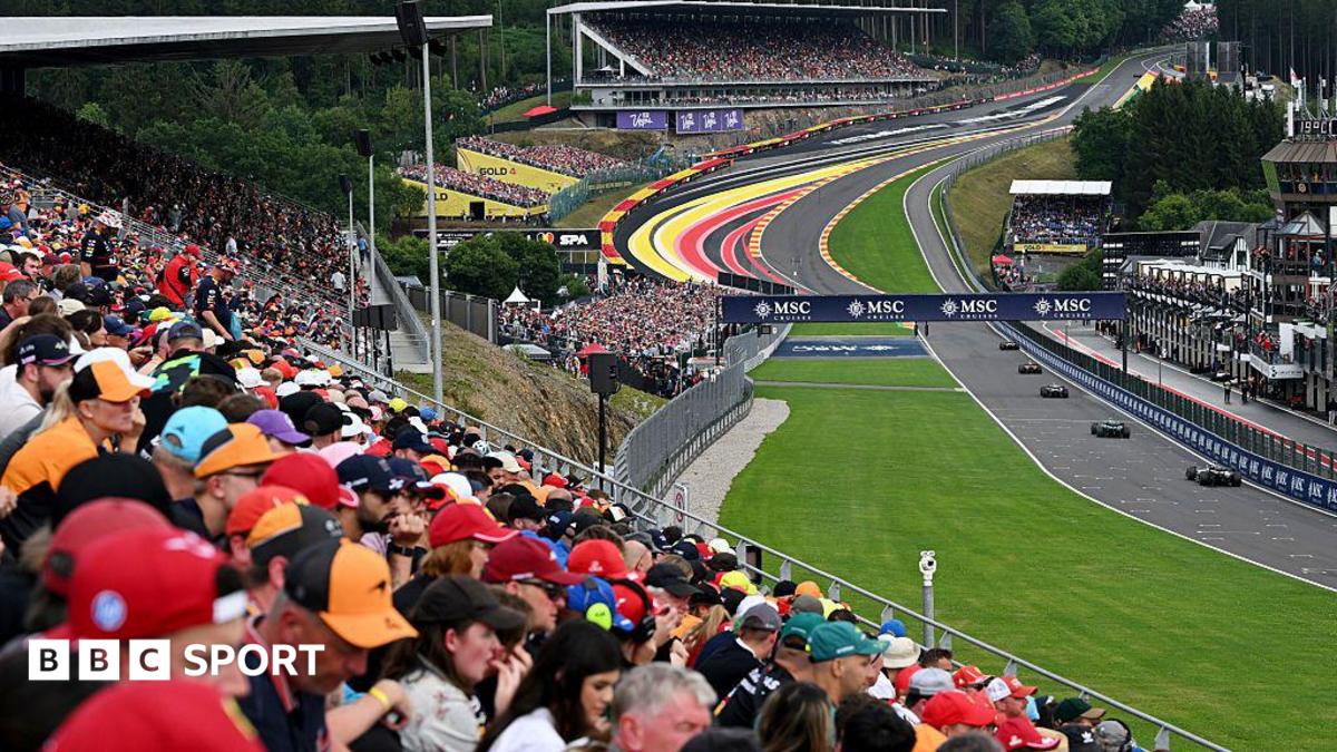 Fans watch on during the 2025 Belgian Grand Prix