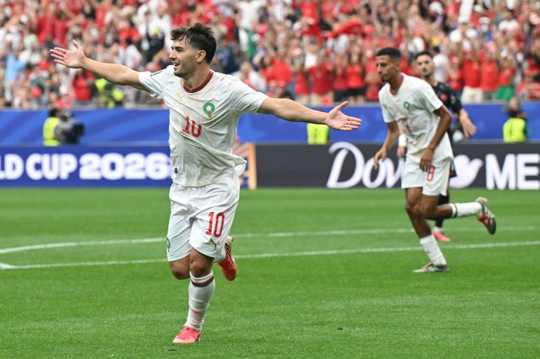 Brahim Diaz reacts.