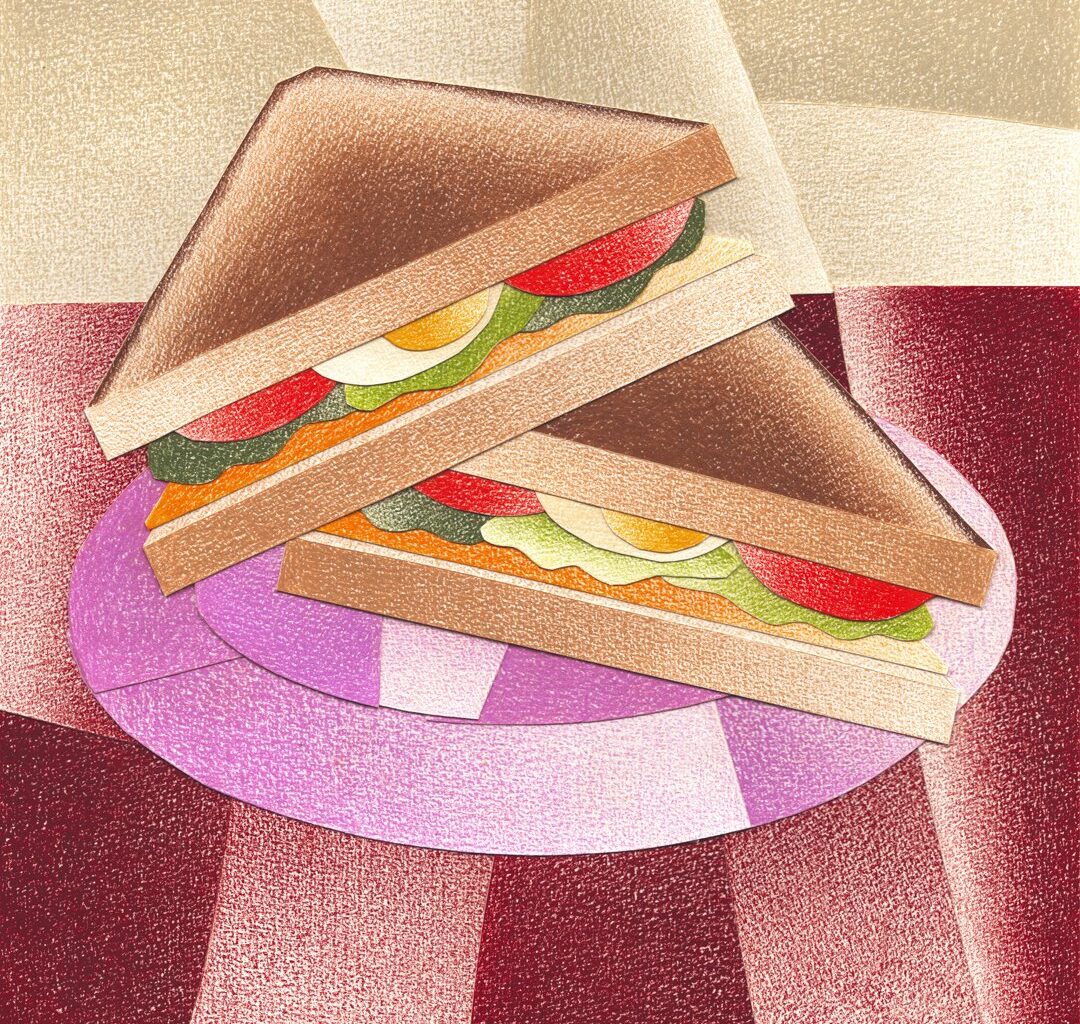 Forget found materials, Anaïs Odoux is colouring each piece of her constructivist collages by hand