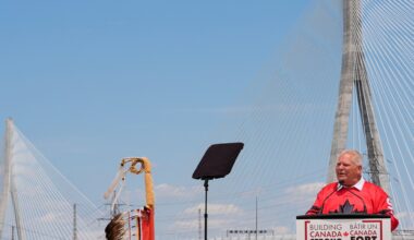 Canada marks Gordie Howe bridge opening without US after trade war deepens | Trade War News