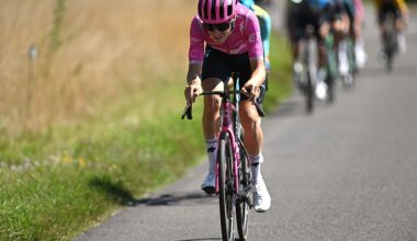 LAGNIEU, FRANCE - JULY 29: Markel Beloki of Spain and Team EF Education - EasyPost attacks in the breakaway during the 38th Tour de l&amp;apos;Ain 2026, Stage 2 a 161.9km stage from Saint-Vulbas to Lagnieu on July 29, 2026 in Lagnieu, France. (Photo by Luc Claessen/Getty Images)