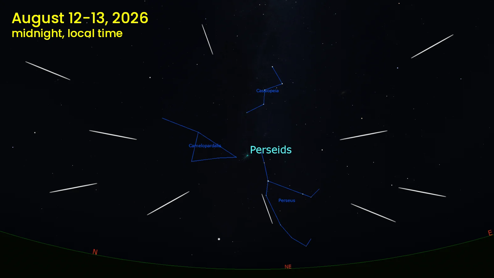 August 12 - Perseid meteor shower 2026