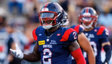 Alouettes' Micah Awe receives maximum fine for high hit on sliding Vernon Adams Jr.