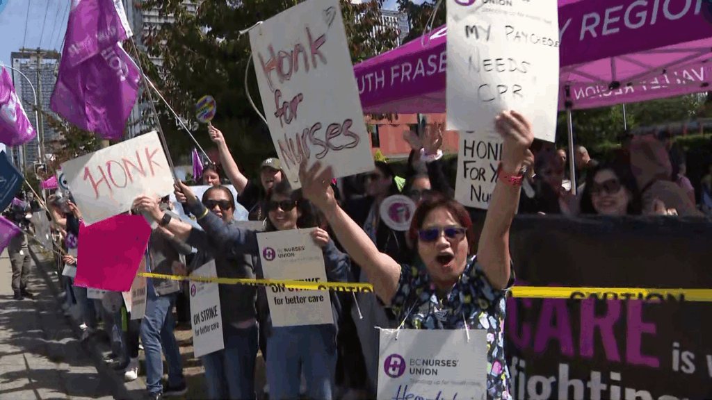 B.C. nurses picketing Surrey hospitals, announce plans to expand job action
