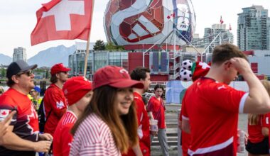 Switzerland takes on Colombia in Vancouver's last hurrah at World Cup