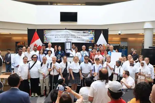 Brampton helps break blindfolded Rubik's Cube world record