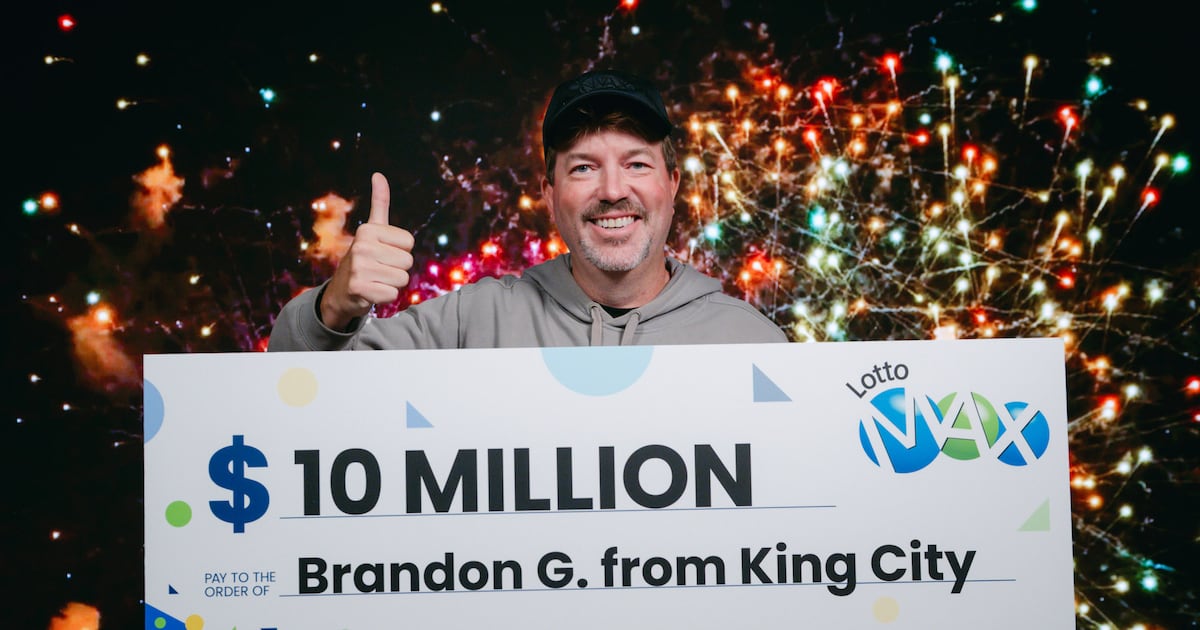 Ontario man wins $10M Lotto Max prize