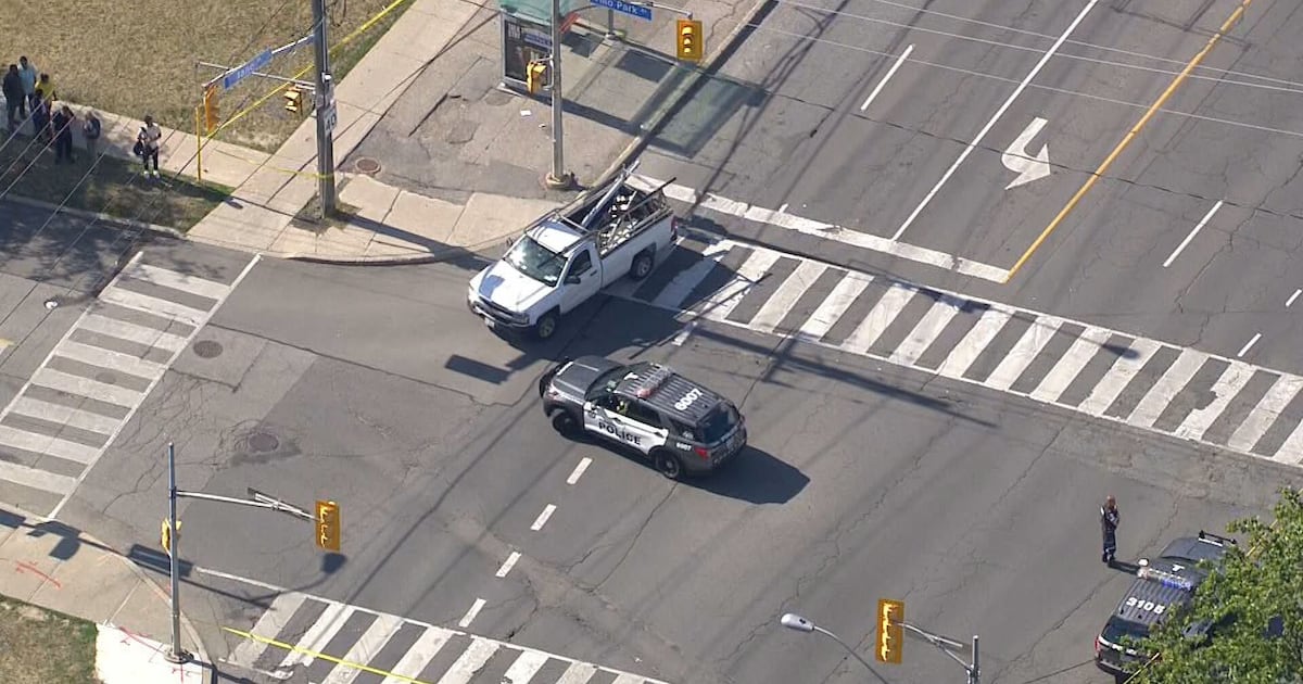 Two children hospitalized after North York collision