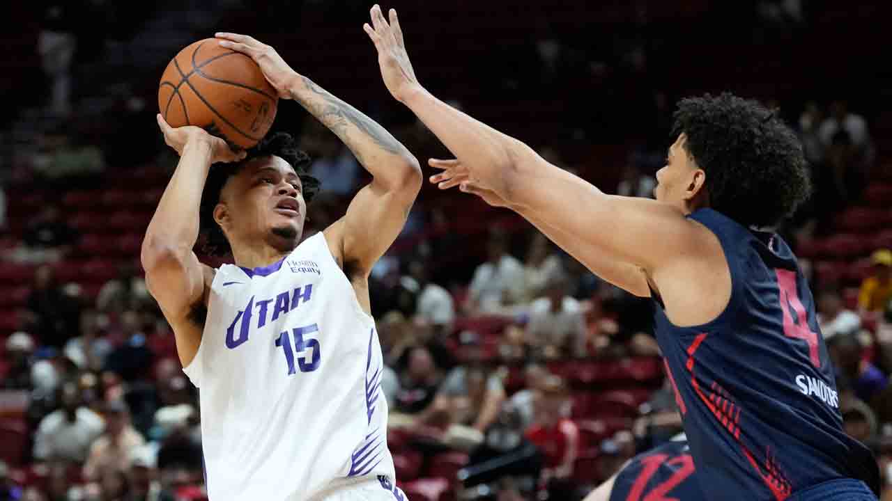 Jazz guard Trey Alexander stretchered off in NBA Summer League game