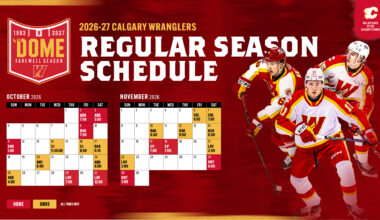 Calgary Wranglers Announce 2026-27 Regular Season Schedule