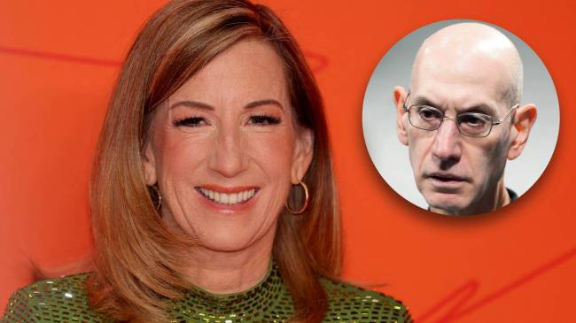 WNBA commissioner Cathy Engelbert and NBA commissioner Adam Silver
