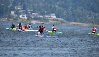 VIDEO: Paddleboarders compete in South Surrey fundraiser