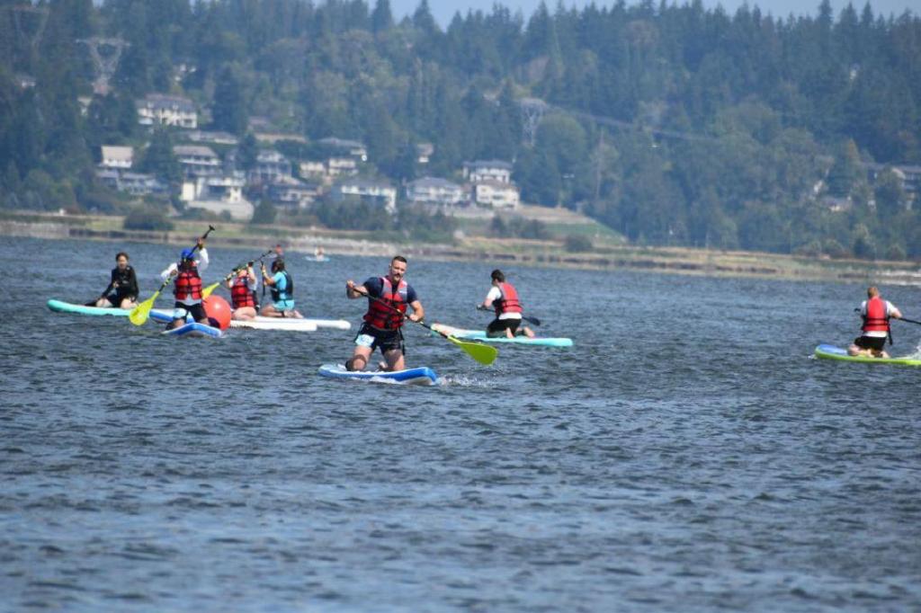 VIDEO: Paddleboarders compete in South Surrey fundraiser