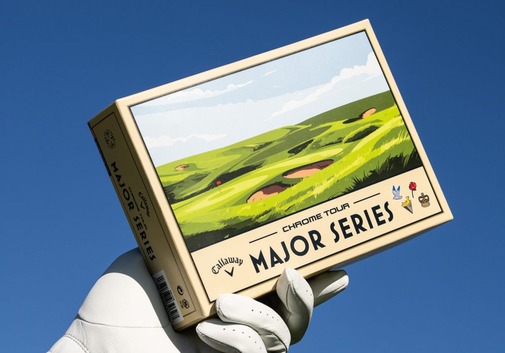 Chrome Tour July Major Golf ball box