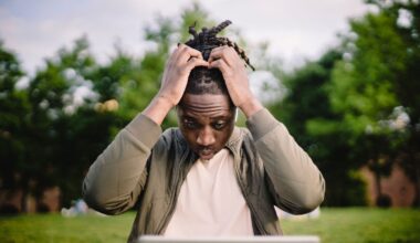 A man with his hands on his head
